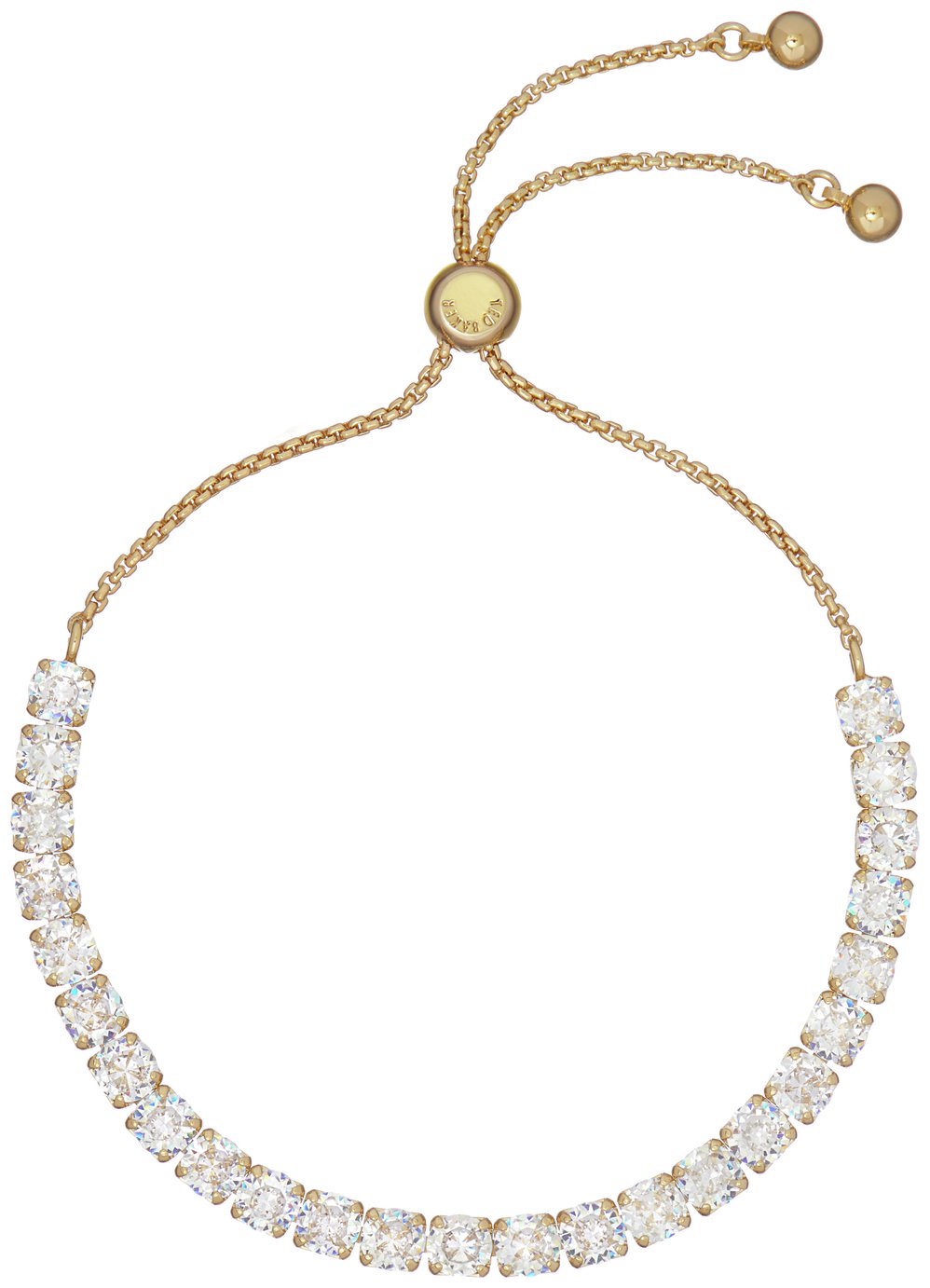 Ted Baker Gold Plated Crystals Adjustable Tennis Bracelet