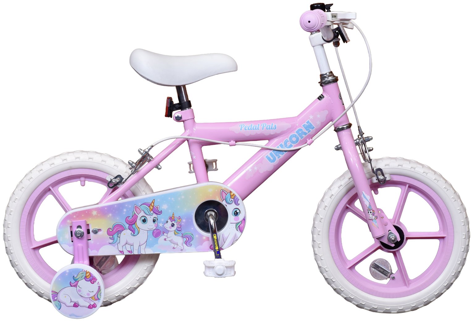 Pedal Pals Unicorn 14 Inch Wheel Size Kids Mountain Bike