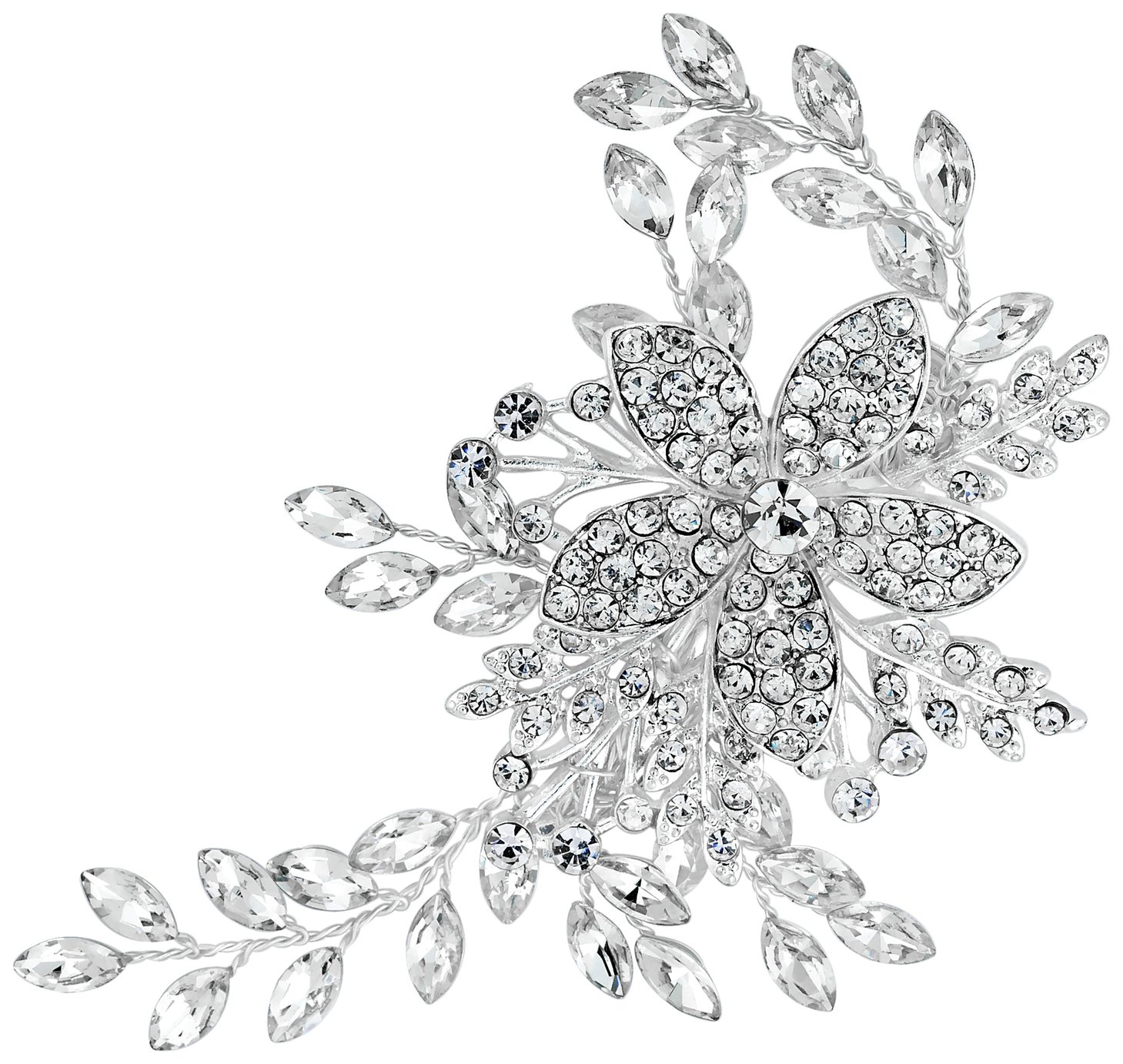 Jon Richard Silver Plated Leaf Slide