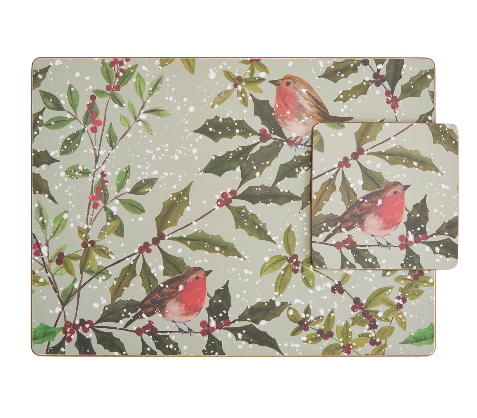 'Argos Home Robin Corkback Set of 4 Placemats & Coasters Set