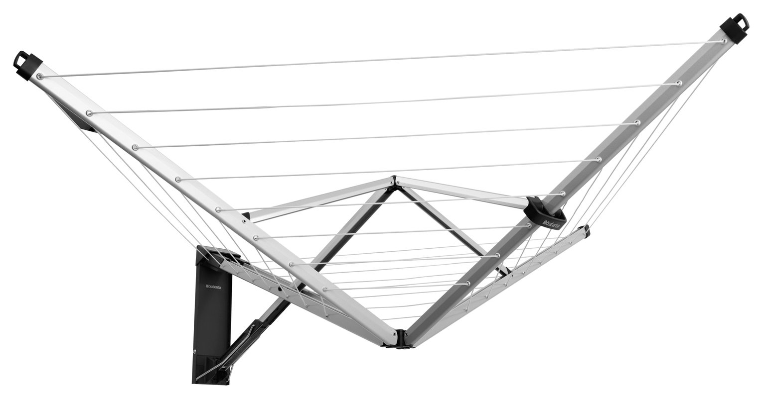Brabantia Wall Fix 24m Clothes Airer with Protection