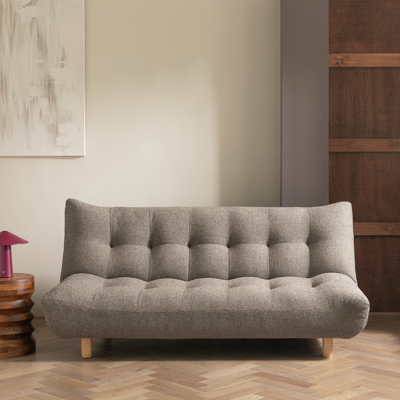 Habitat Kota 3 Seater Fabric Clic Clac Sofa Bed - Nutmeg 