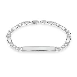 Sterling Silver Personalised Figaro ID Bracelet