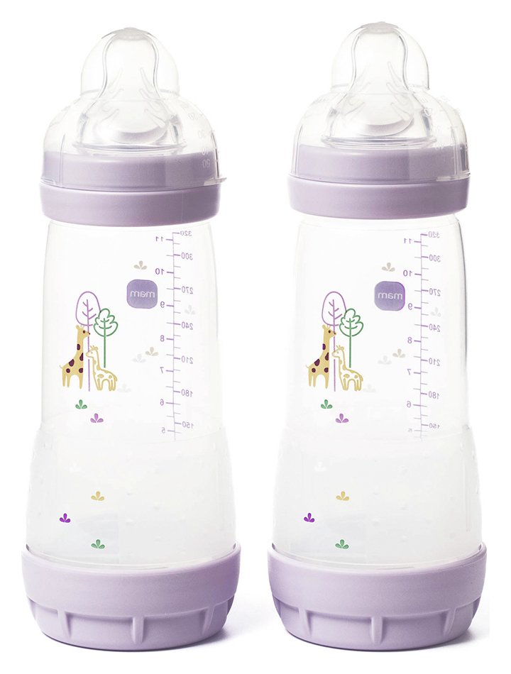 MAM Easy Start Anti-Colic 320ML Baby Bottles 2 Pack Lilac
