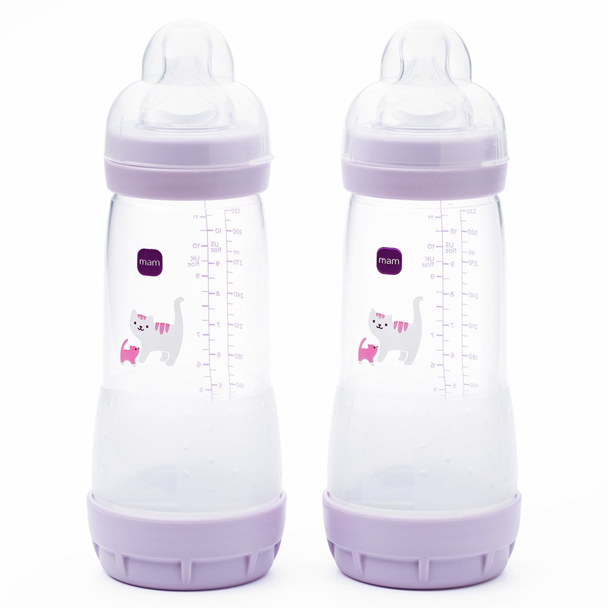 MAM Easy Start Anti-Colic 320ML Baby Bottles 2 Pack Lilac