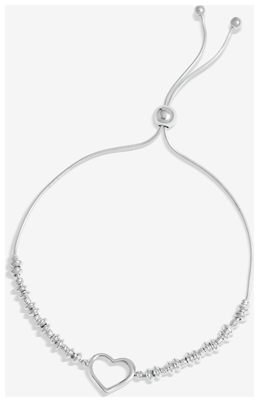 Sterling Silver Open Heart Toggle Bracelet