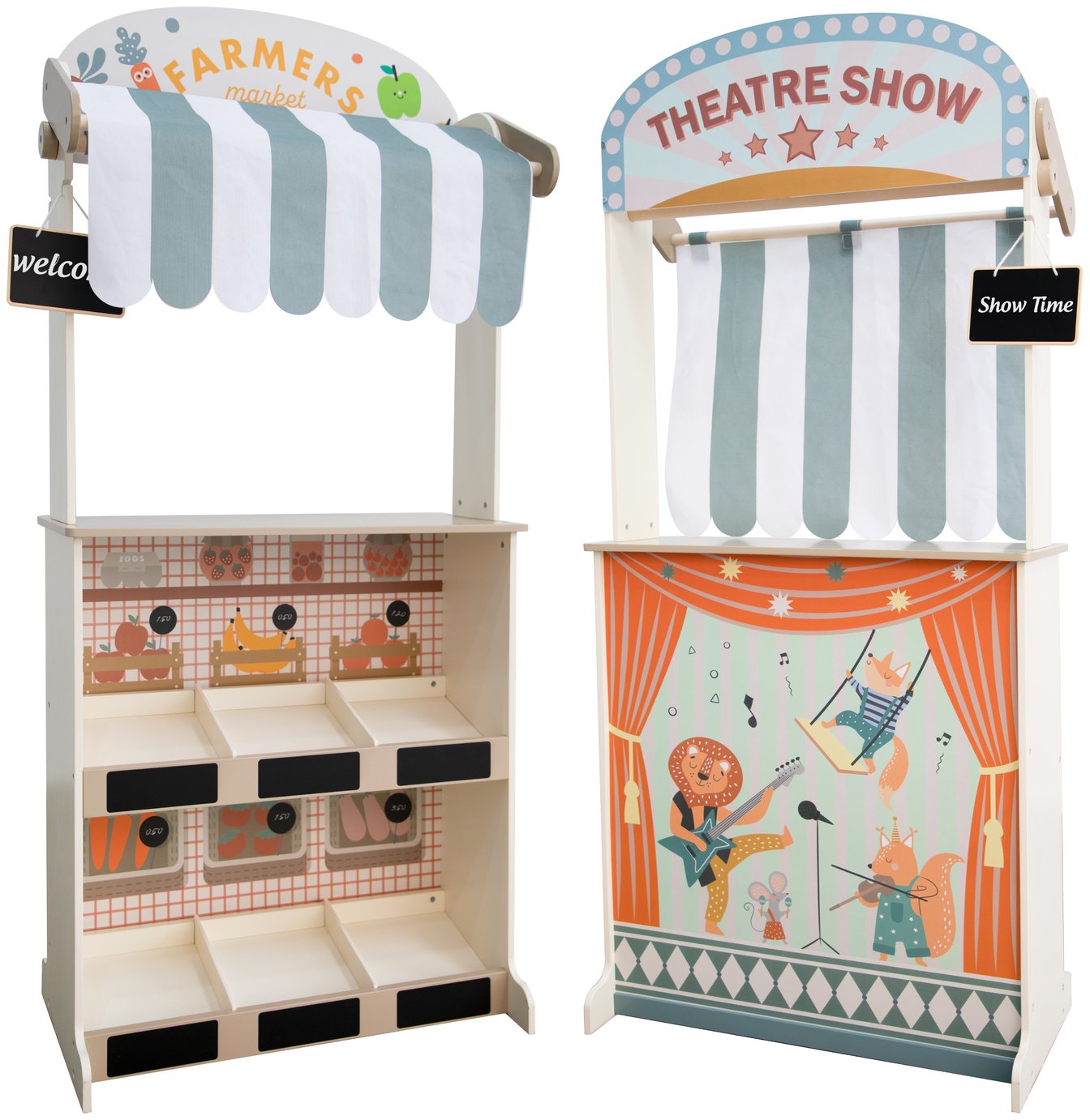 Chad Valley Wooden 2 in 1 Shop/ Theatre Playset 