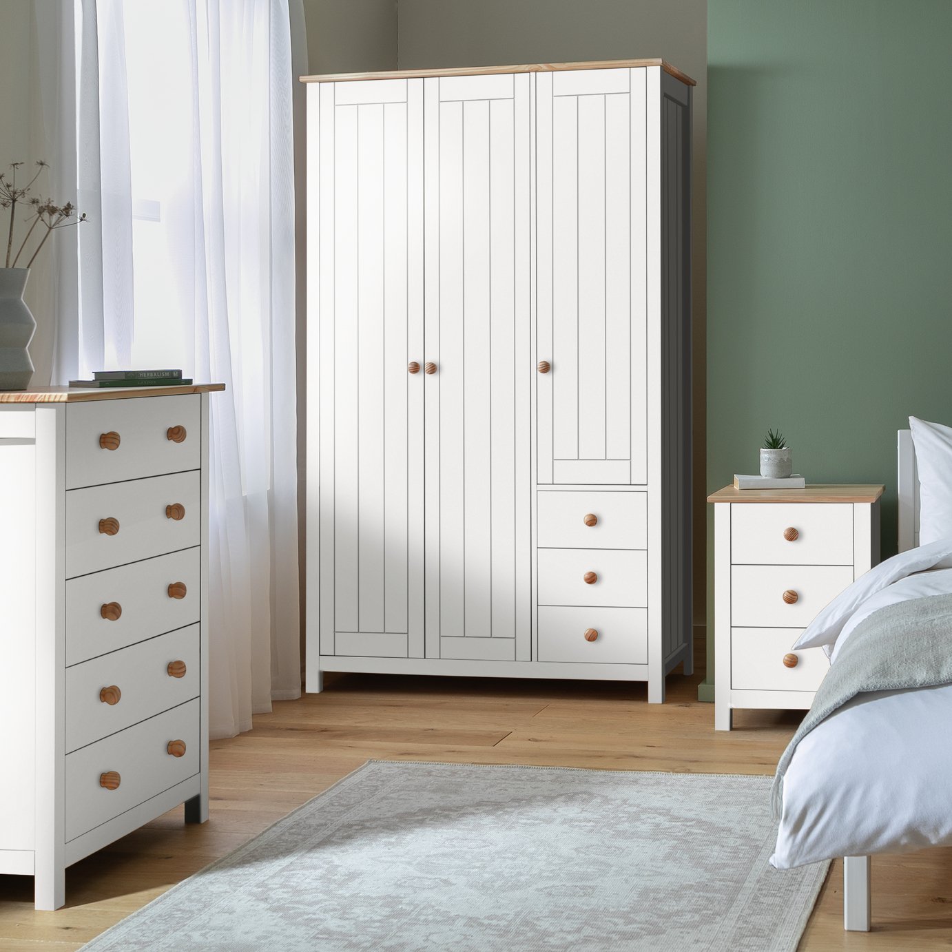 Argos Home Scandinavia 3 Piece 3 Door Wardrobe