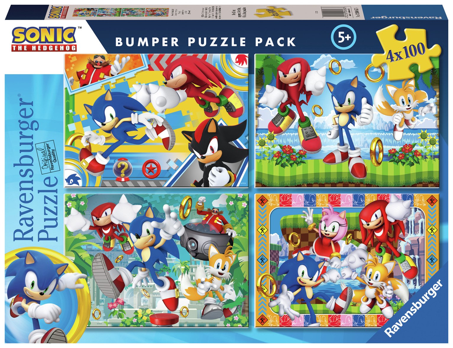 Ravensburger Sonic the Hedgehog 4x100 Pieces Puzzle