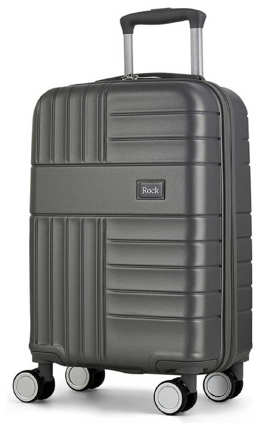 Rock 8 Wheel Hard Suitcase - Charcoal