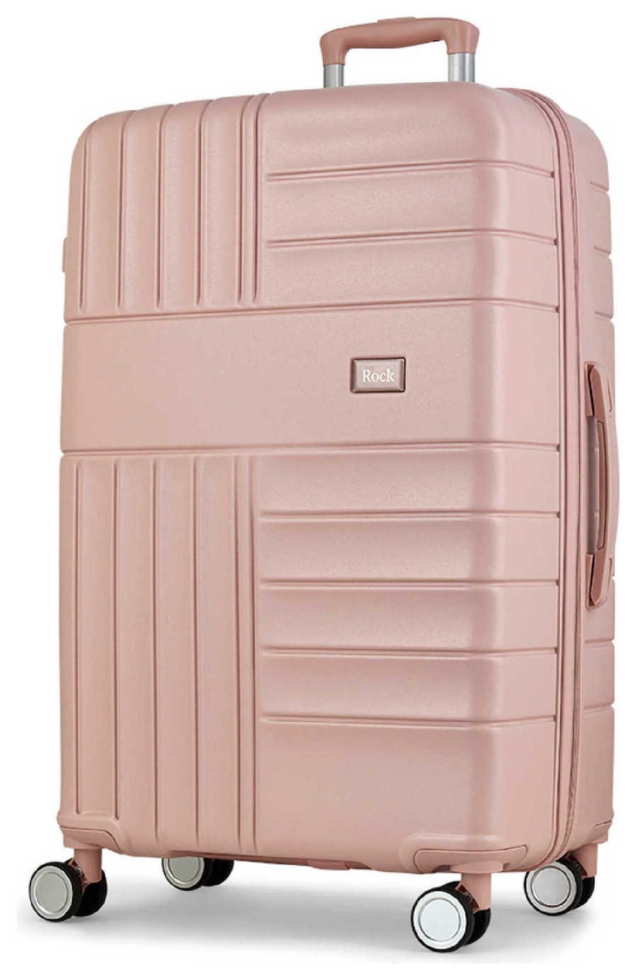 Rock 8 Wheel Hard Suitcase - Large, Pink