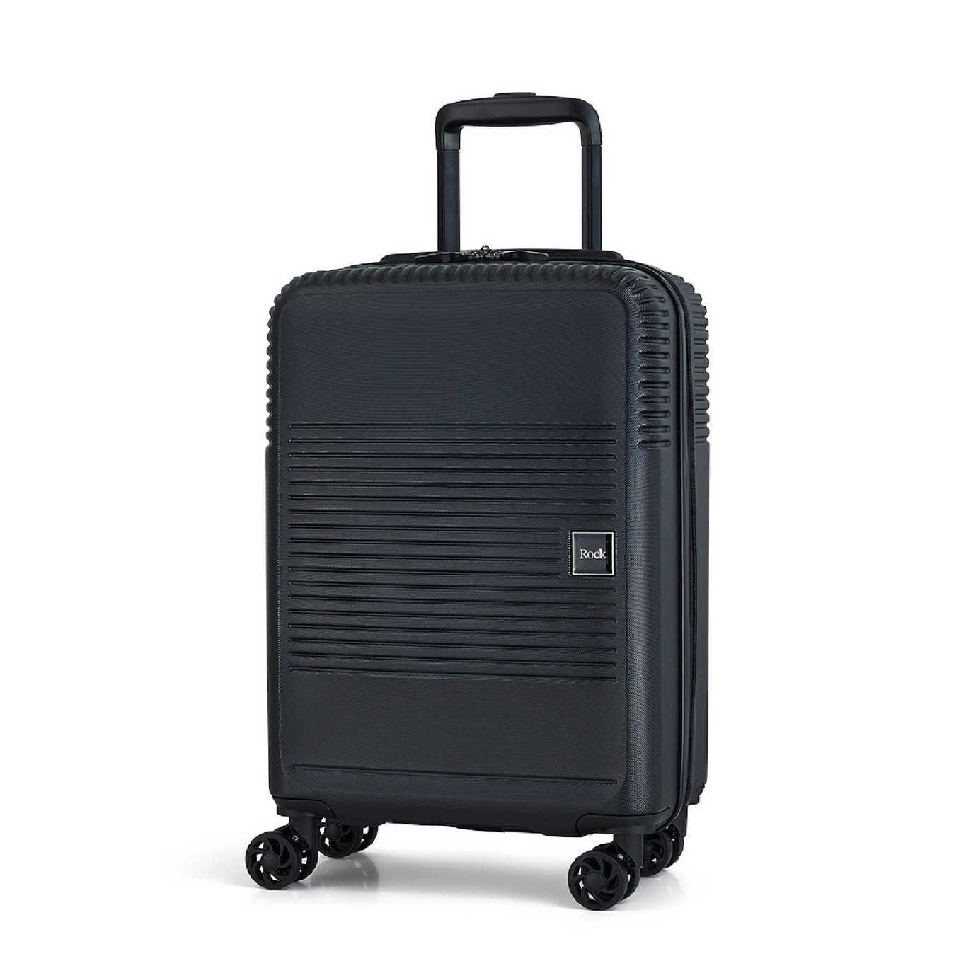 Rock 8 Wheel Hard Suitcase - Black