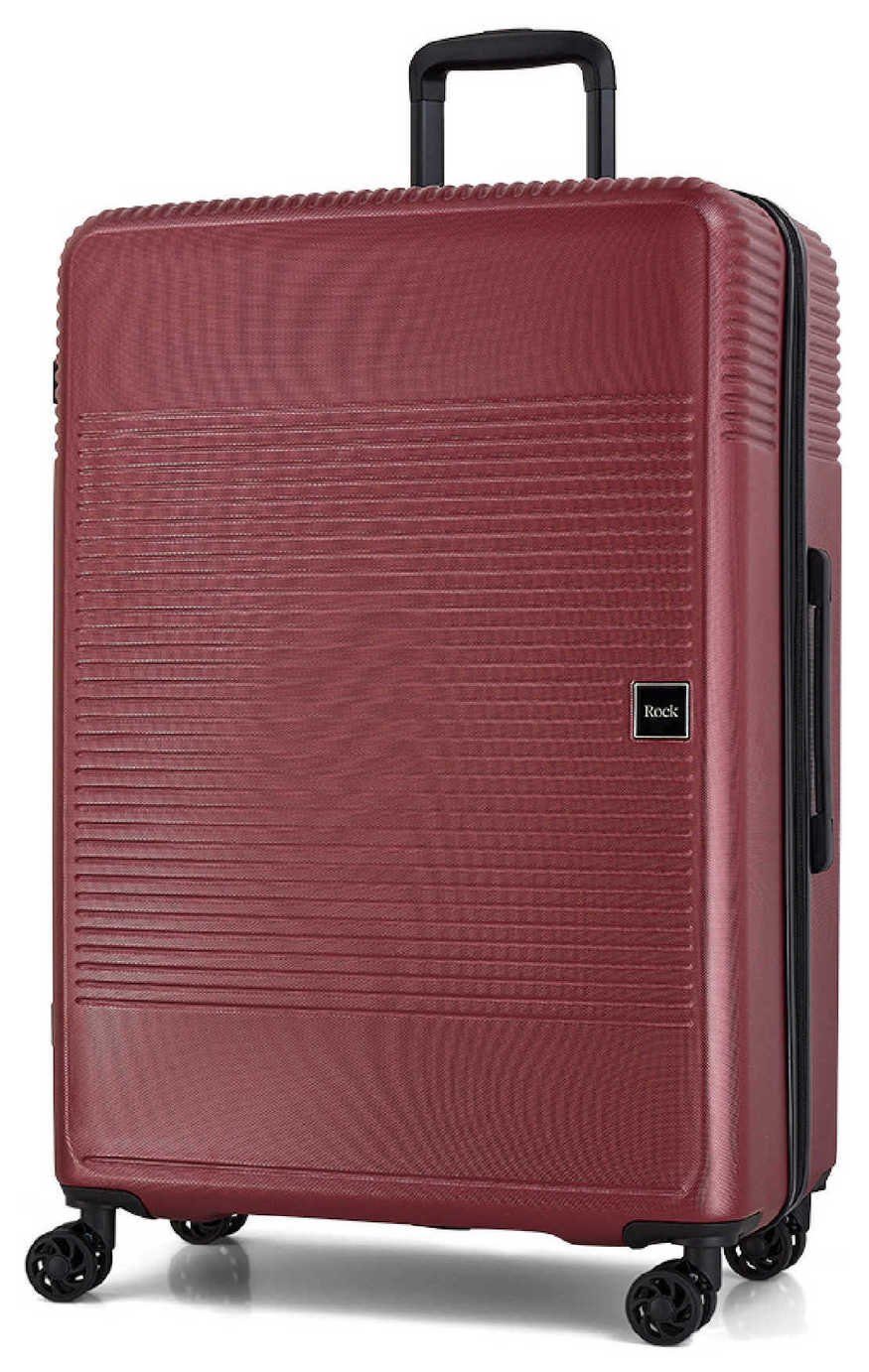 Rock 8 Wheel Hard Suitcase - Burgundy