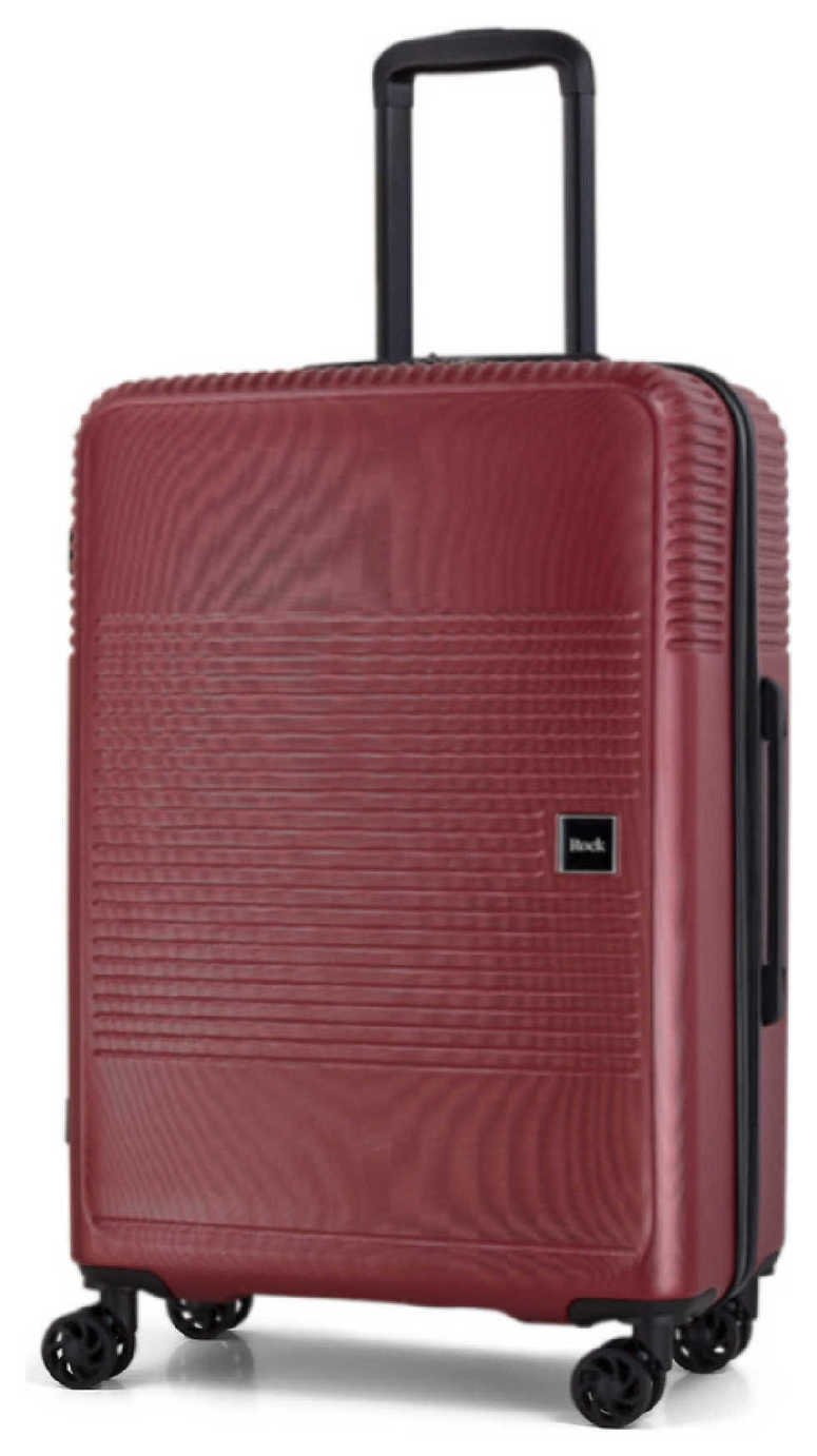 Rock 8 Wheel Hard Suitcase - Burgundy