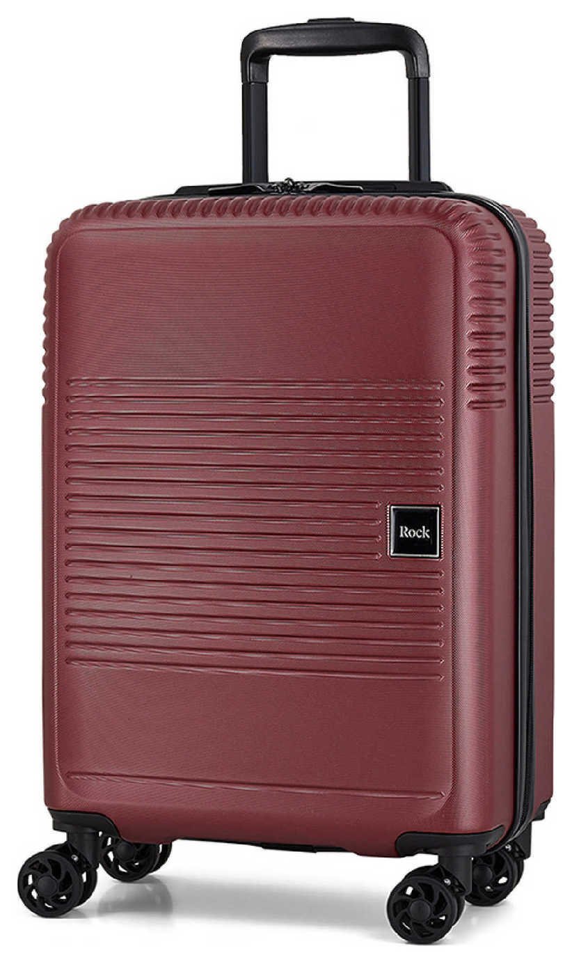 Rock 8 Wheel Hard Suitcase - Burgundy
