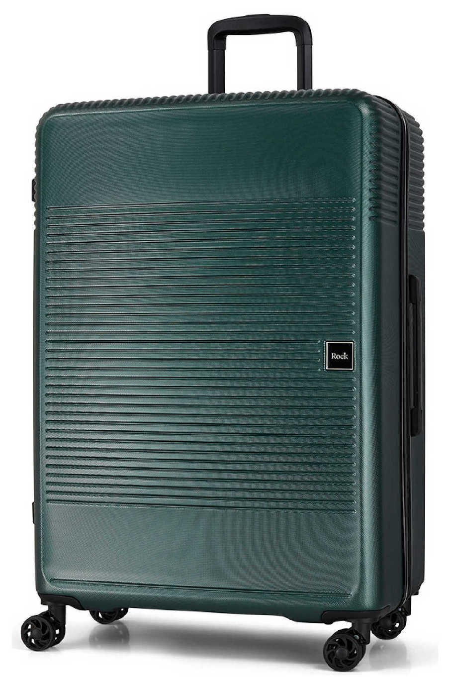 Rock 8 Wheel Hard Suitcase - Large, Green