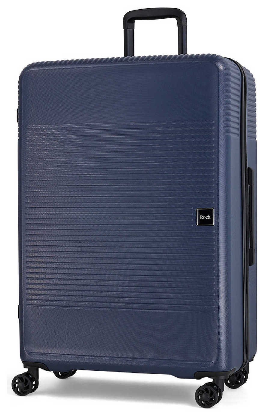 Rock 8 Wheel Hard Suitcase - Large, Navy