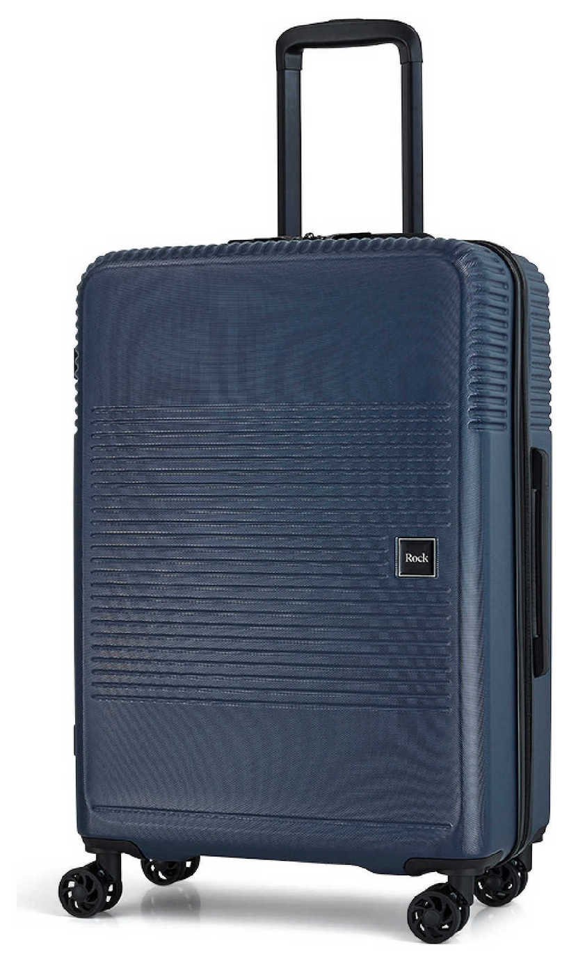 Rock 8 Wheel Hard Suitcase - Medium, Navy