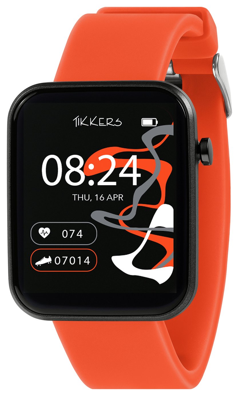 Tikkers Kids Series 13 Bright Orange Strap Smart Watch