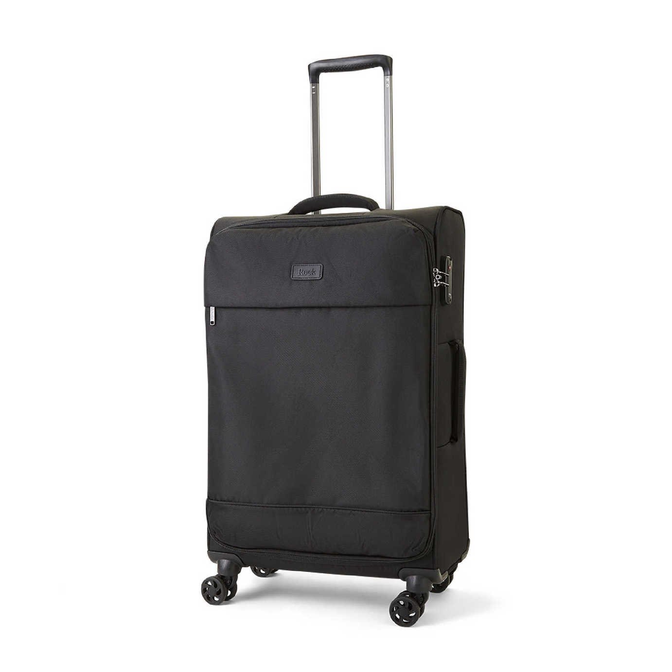 Rock 8 Wheel Soft Suitcase - Black