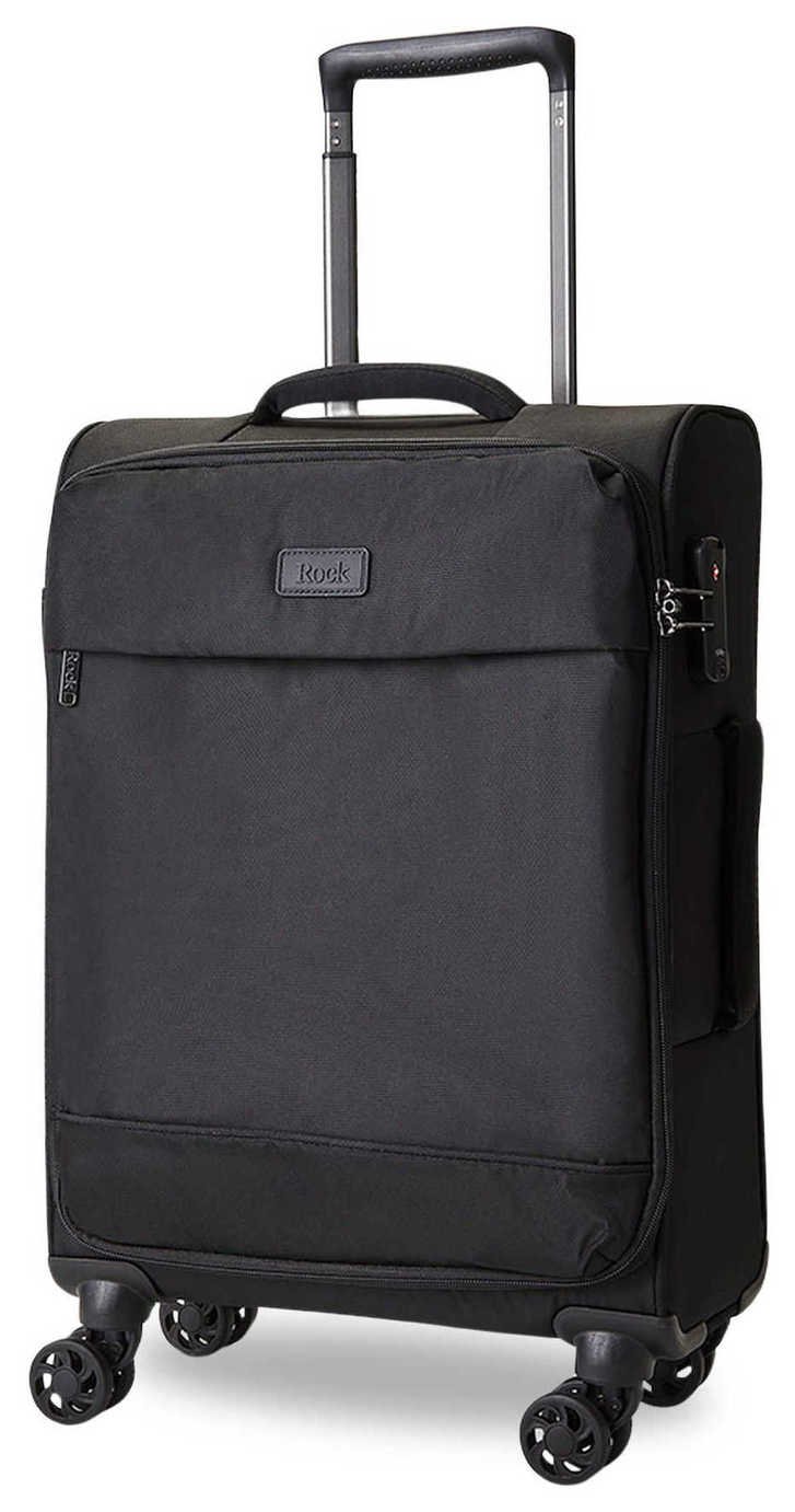 Rock 8 Wheel Soft Suitcase - Black
