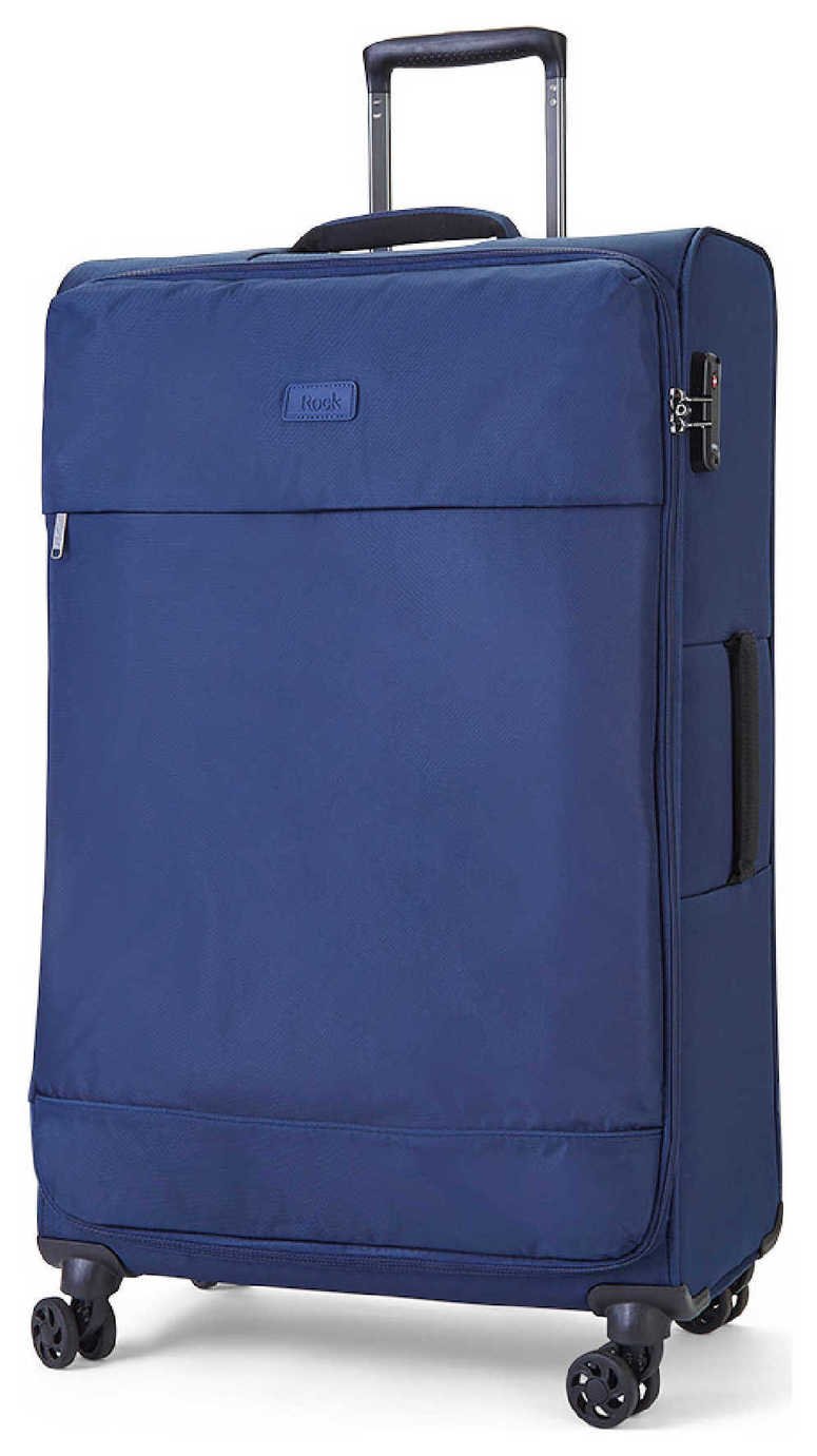 Rock 8 Wheel Soft Suitcase - Large, Navy