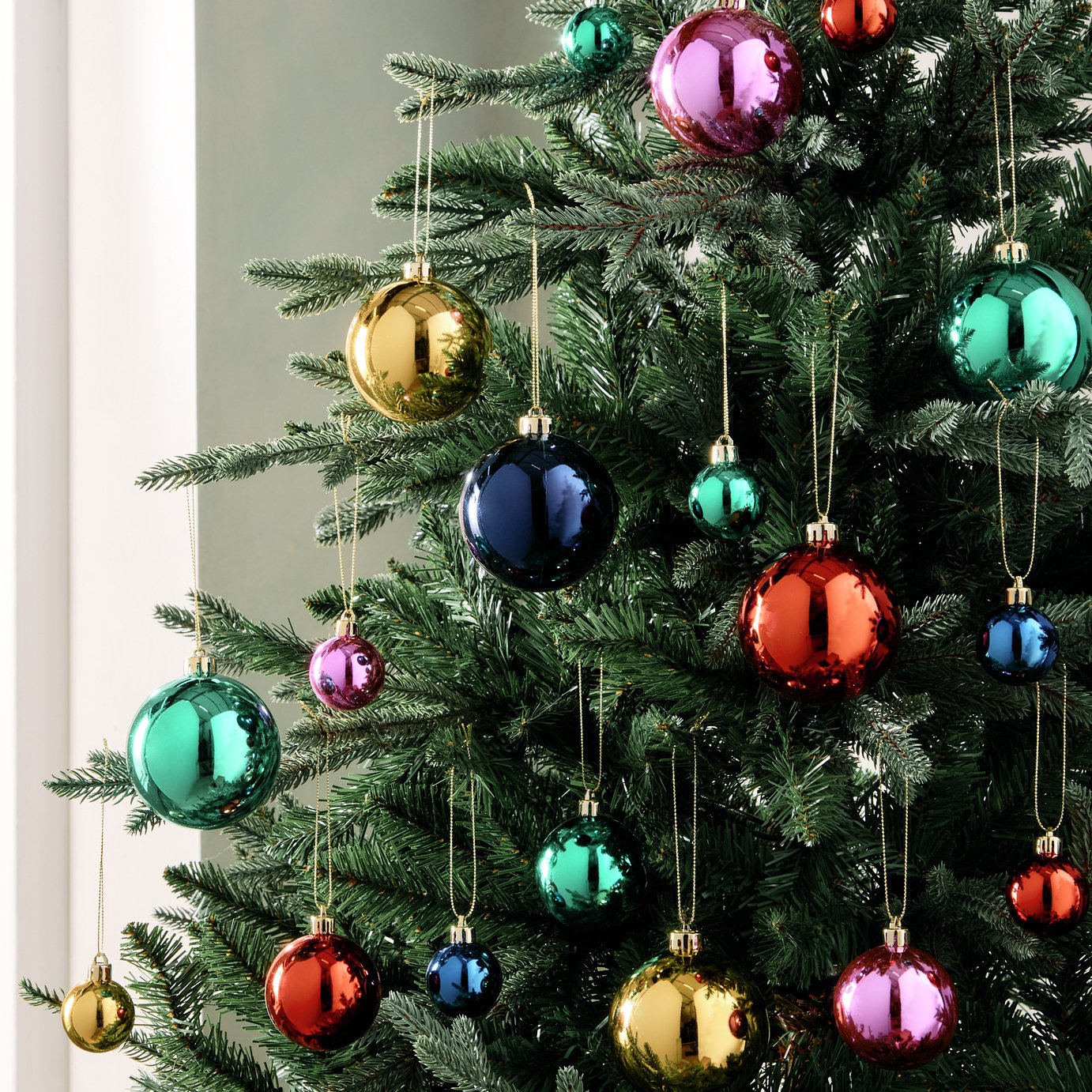 Habitat Pack of 49 Shatterproof Christmas Baubles