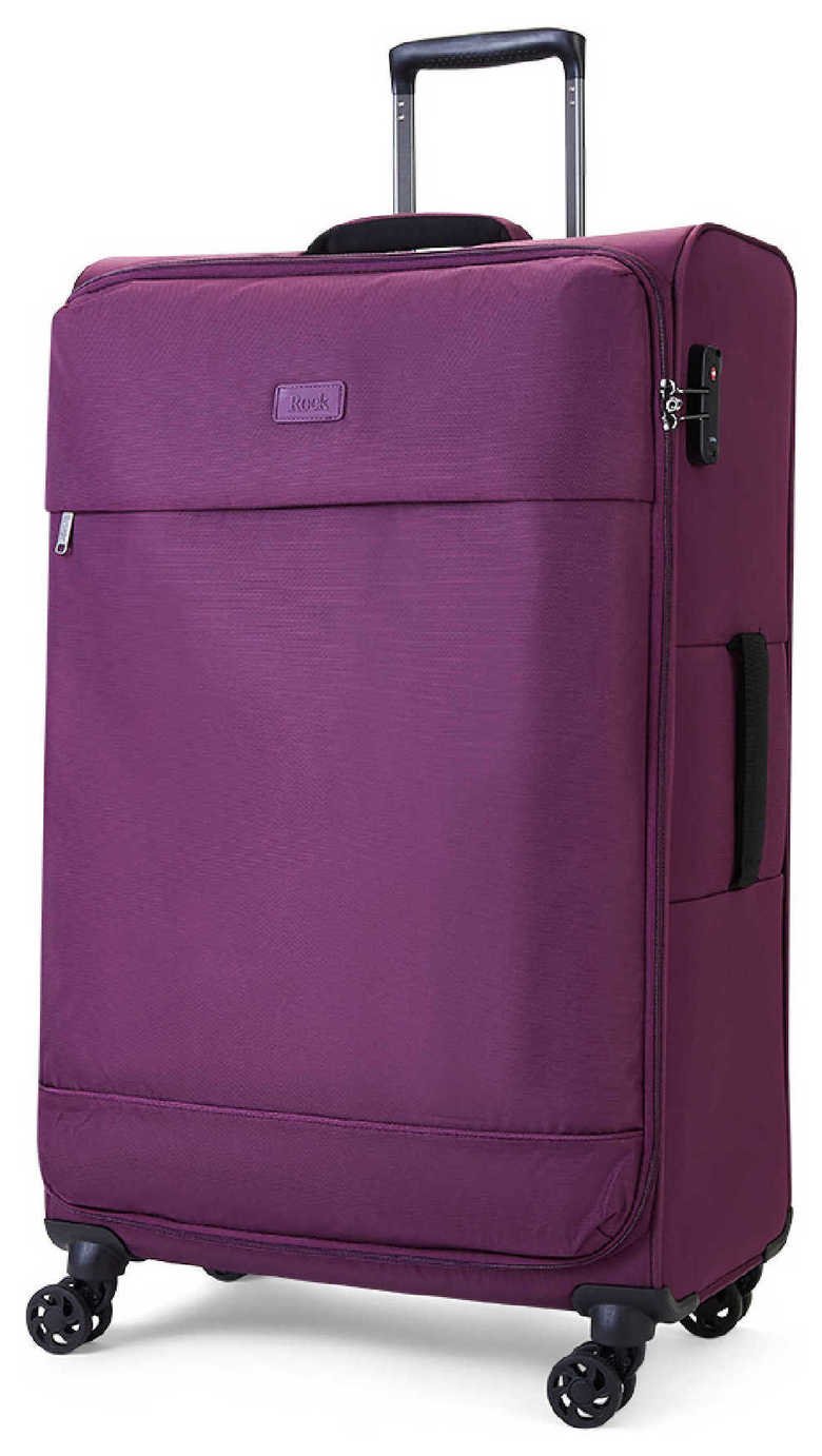 Rock 8 Wheel Soft Suitcase - Large, Purple