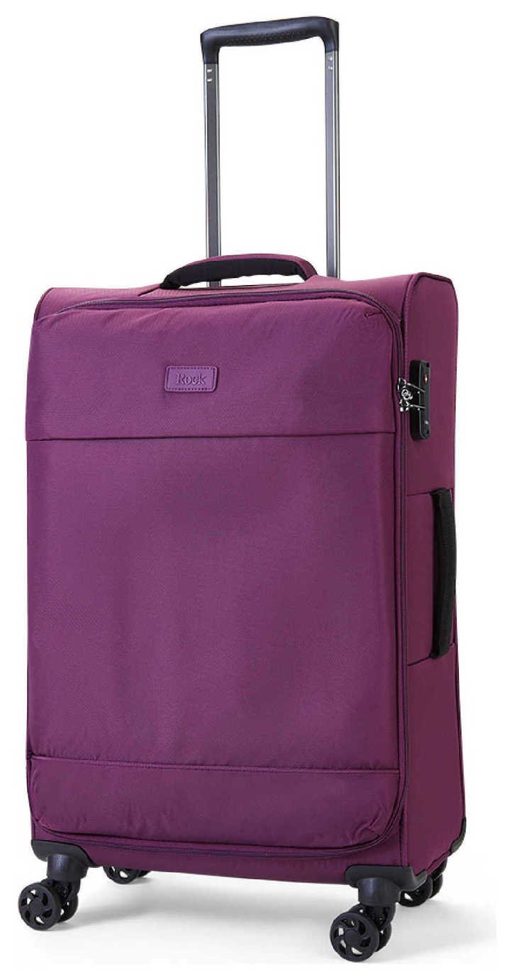 Rock 8 Wheel Soft Suitcase - Purple