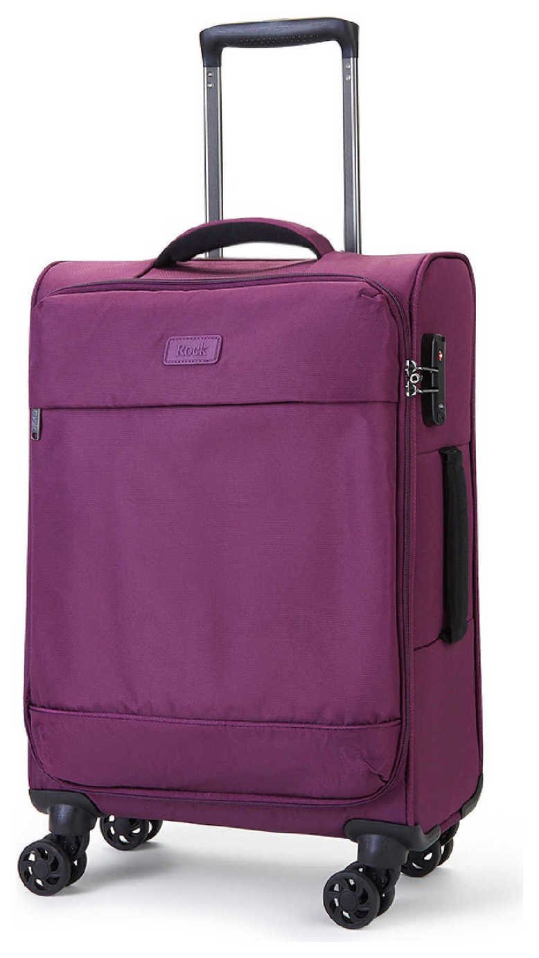 Rock 8 Wheel Soft Suitcase - Purple