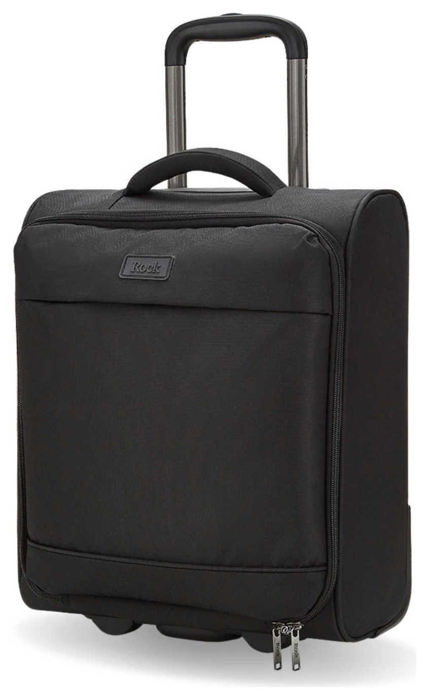 Rock 2 Wheel Soft Suitcase - Small, Black