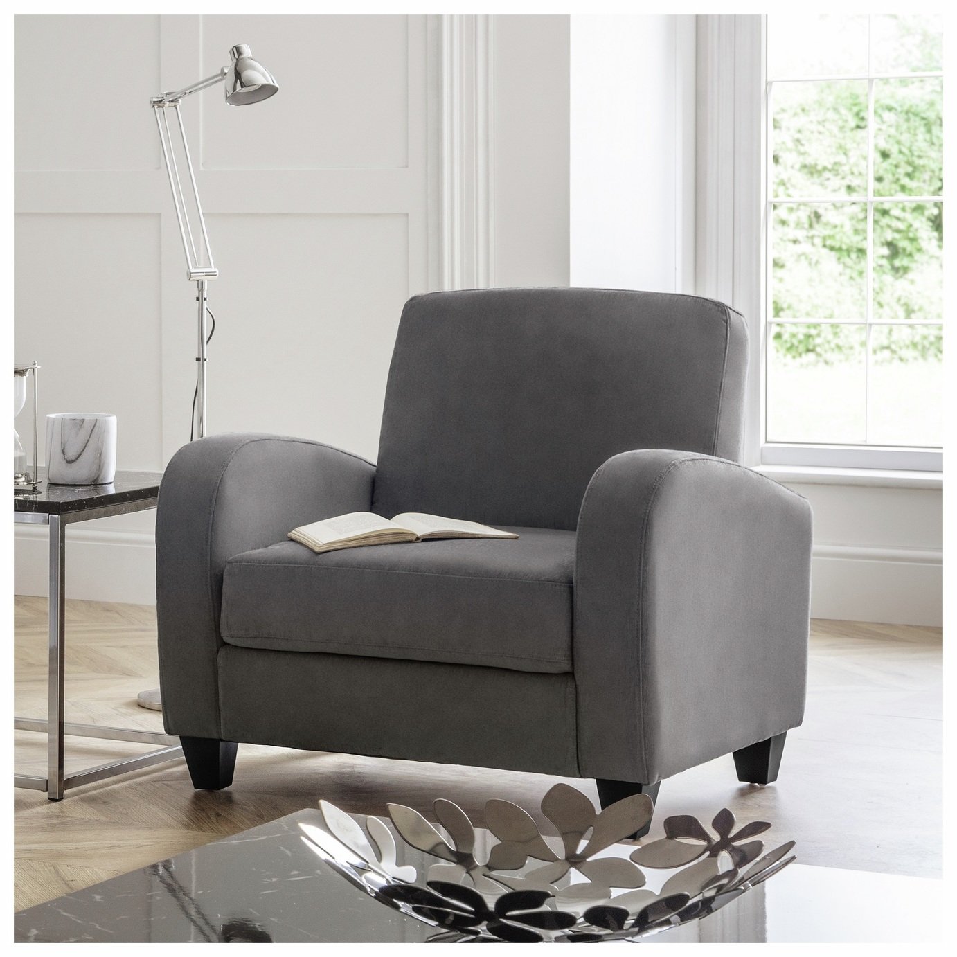 Julian Bowen Vivo Fabric Armchair - Grey