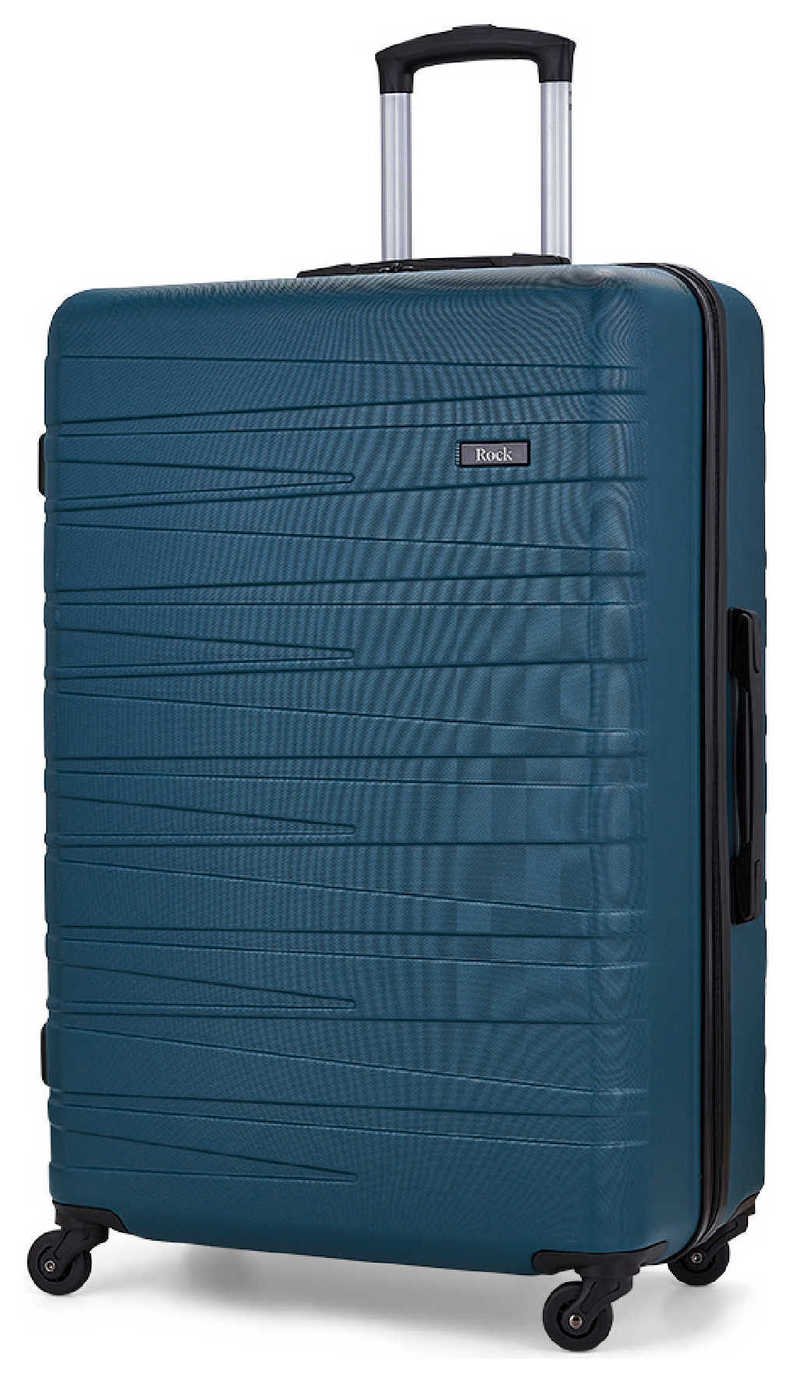 Rock 4 Wheel Hard Suitcase - Large, Teal