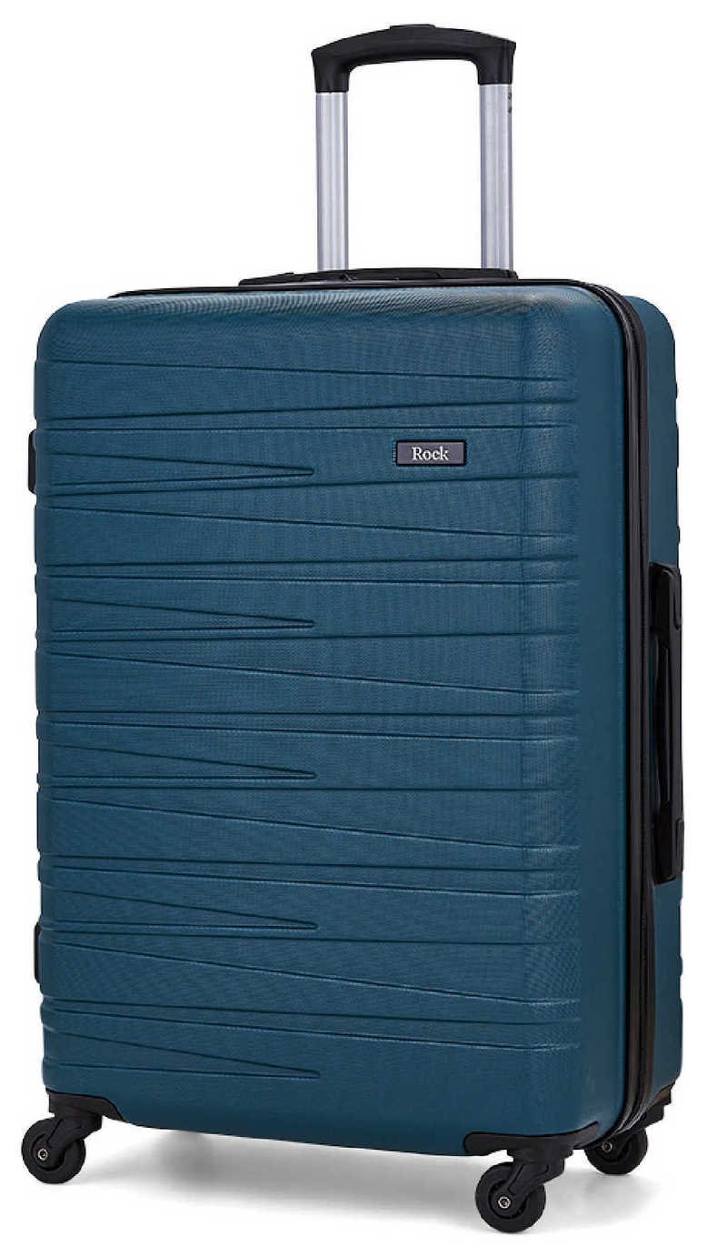 Rock 4 Wheel Hard Suitcase - Teal