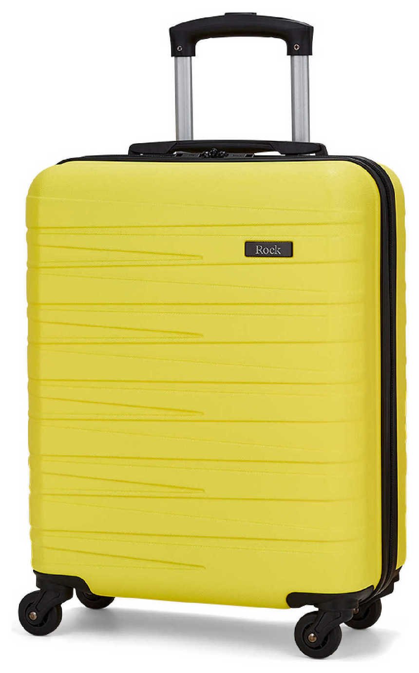 Rock 4 Wheel Hard Suitcase - Yellow
