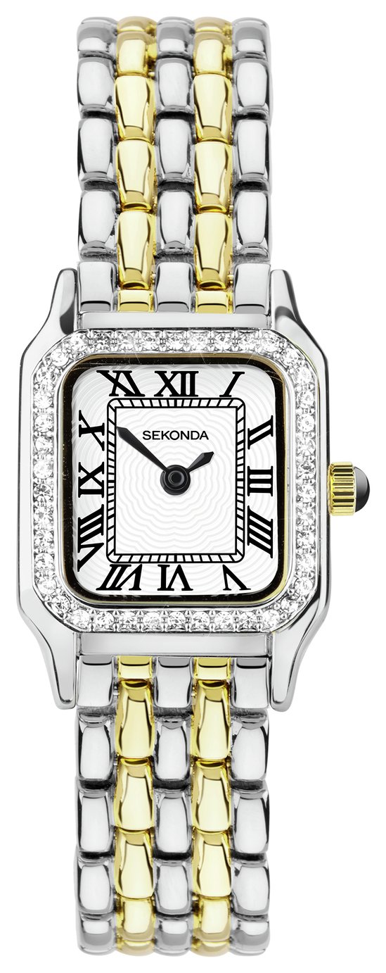 Sekonda Monica Women Stone Set Two Tone Bracelet Watch