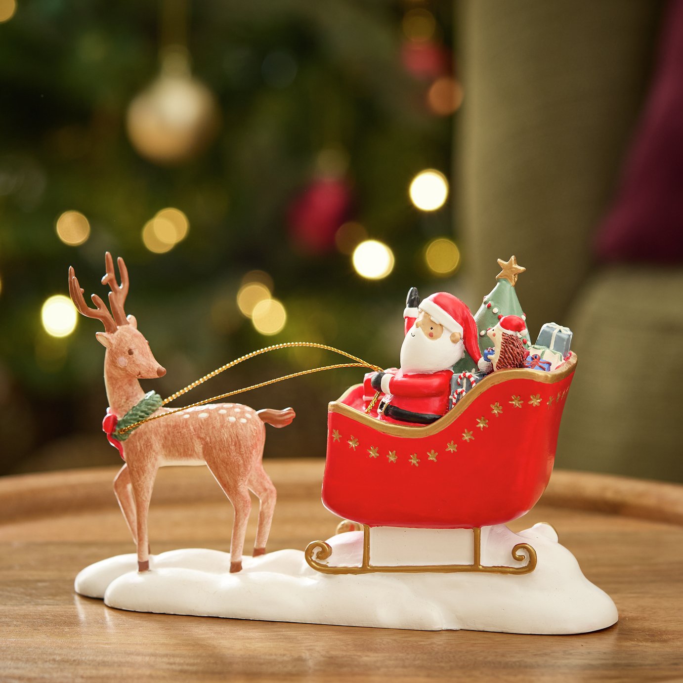 Argos Home Santa and Rudolf Christmas Table Decoration