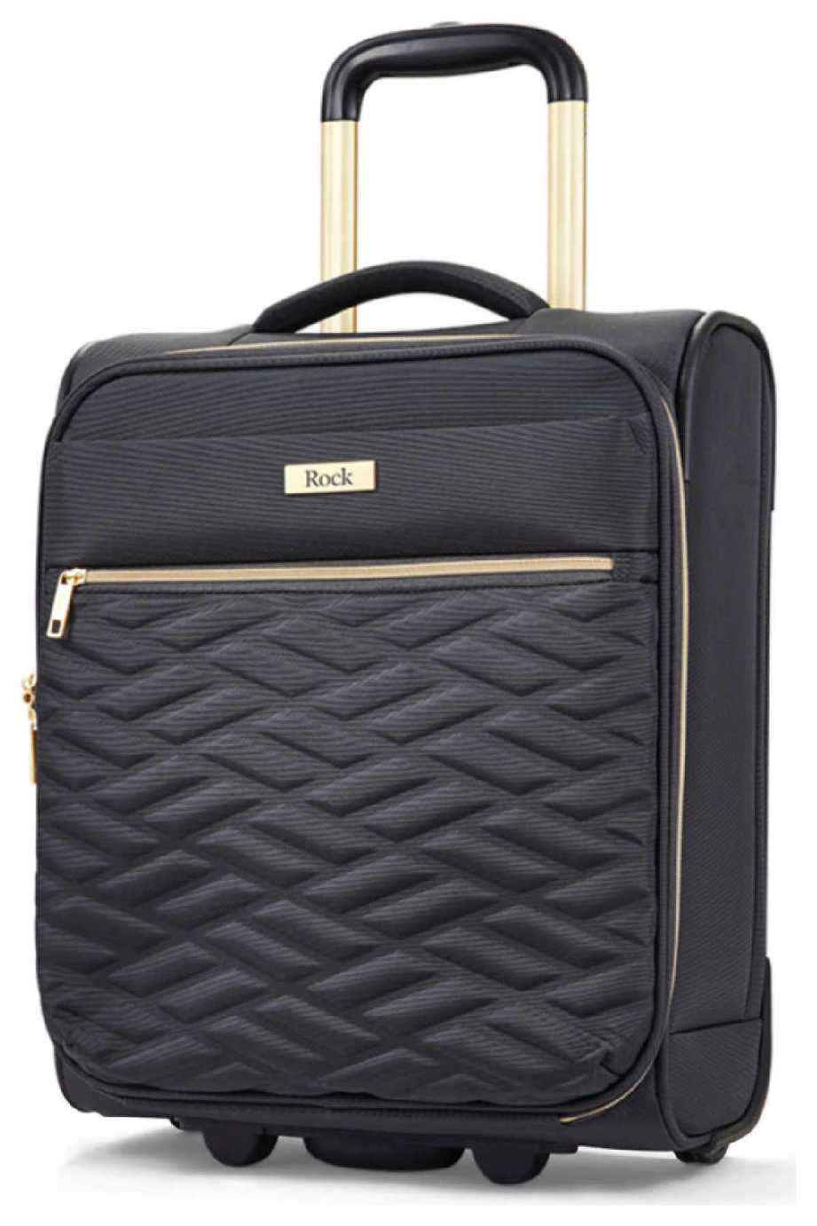 Rock 2 Wheel Soft Suitcase - Small, Black