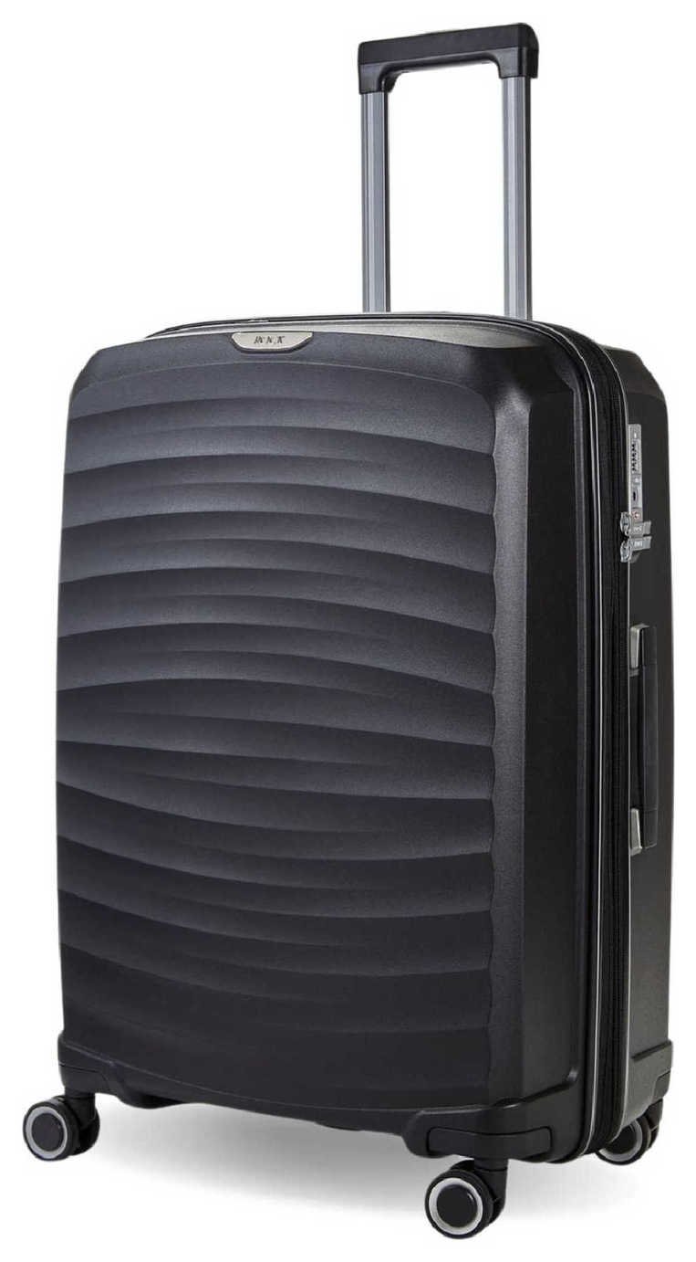 Rock Expandable 8 Wheel Hard Suitcase - Black