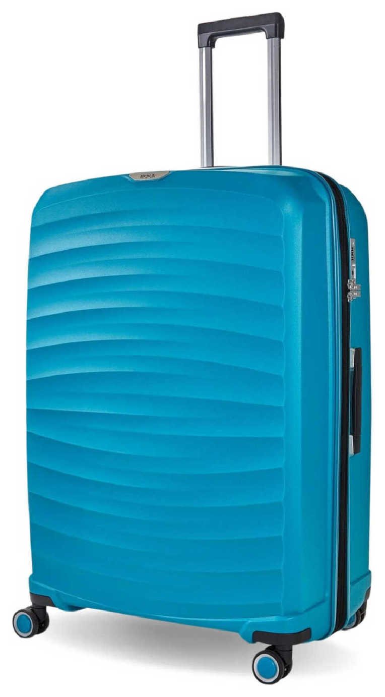 Rock Expandable 8 Wheel Hard Suitcase - Large, Blue