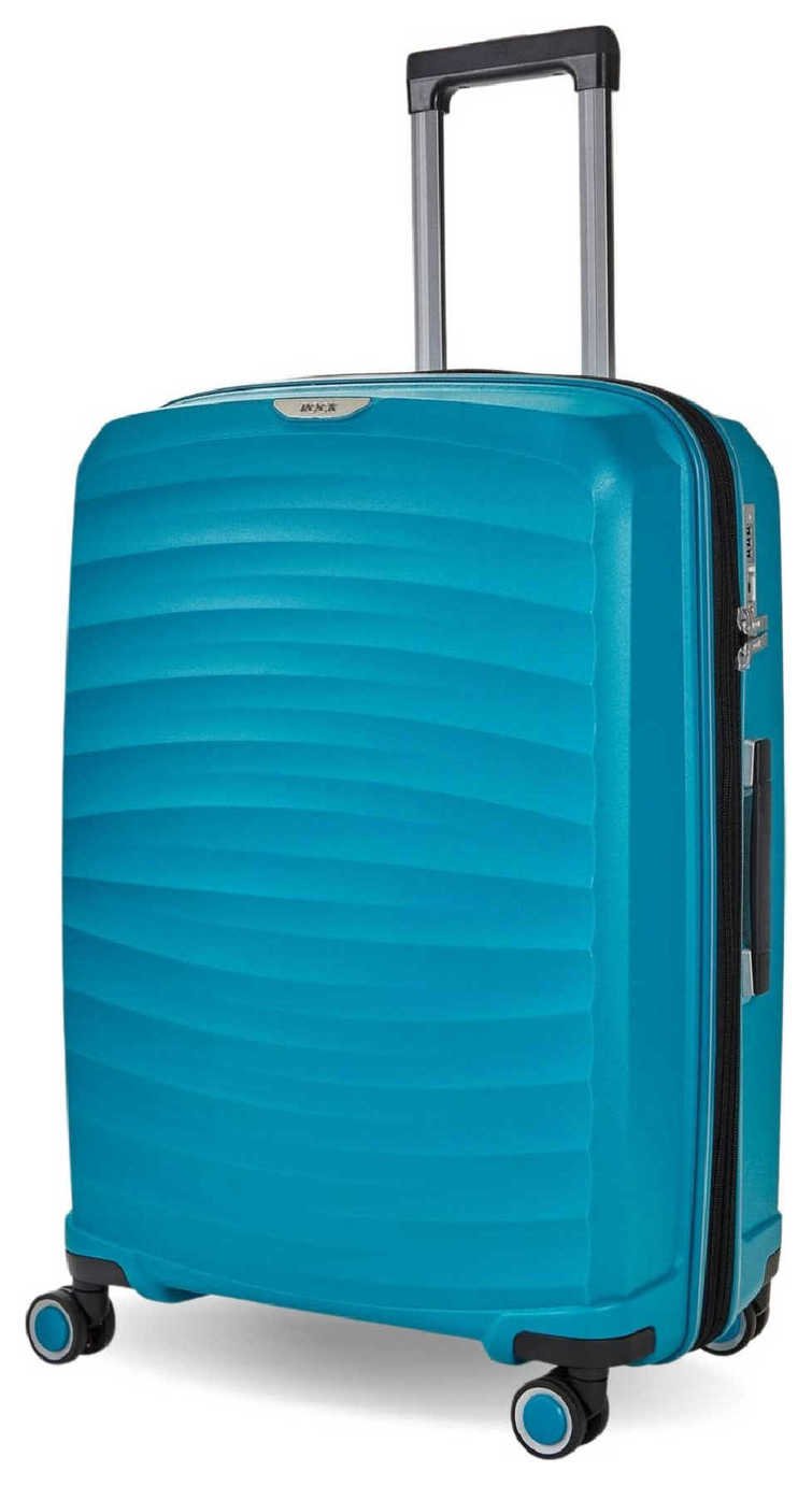 Rock Expandable 8 Wheel Hard Suitcase - Blue