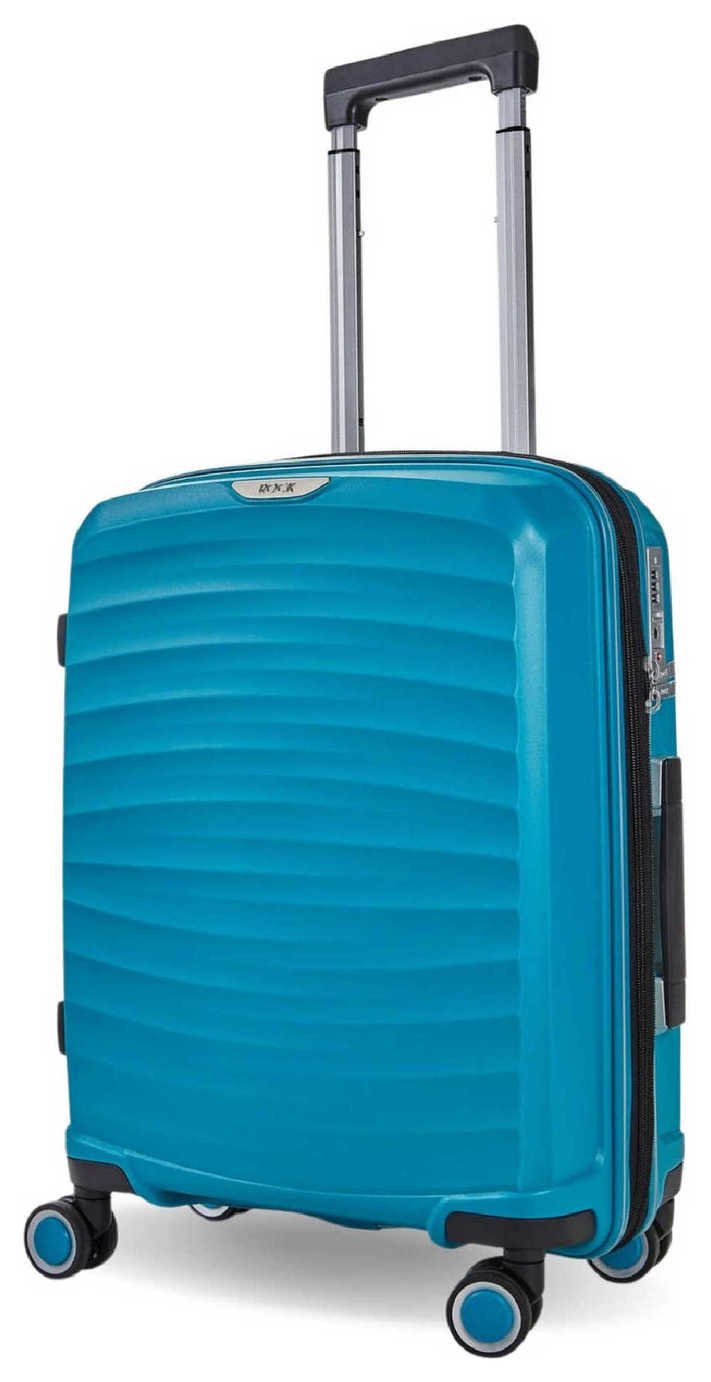 Rock Expandable 8 Wheel Hard Suitcase - Blue