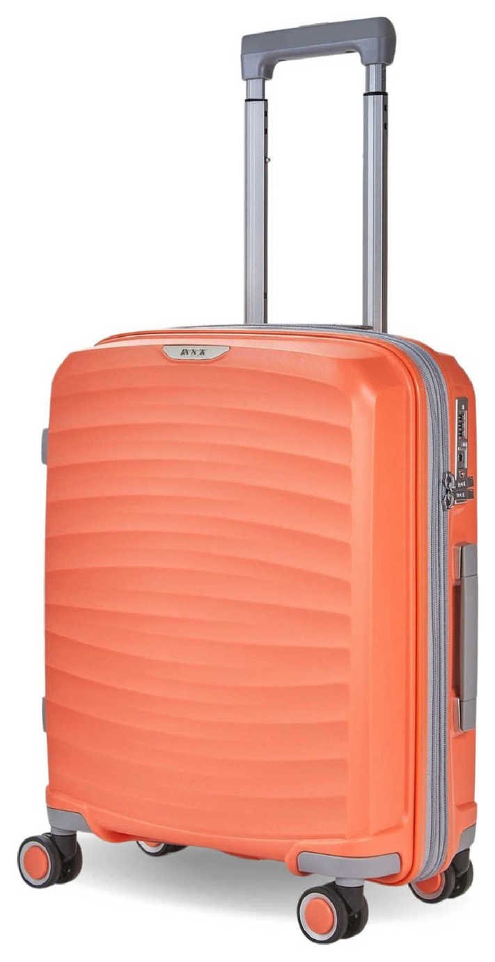Rock Expandable 8 Wheel Hard Suitcase - Peach