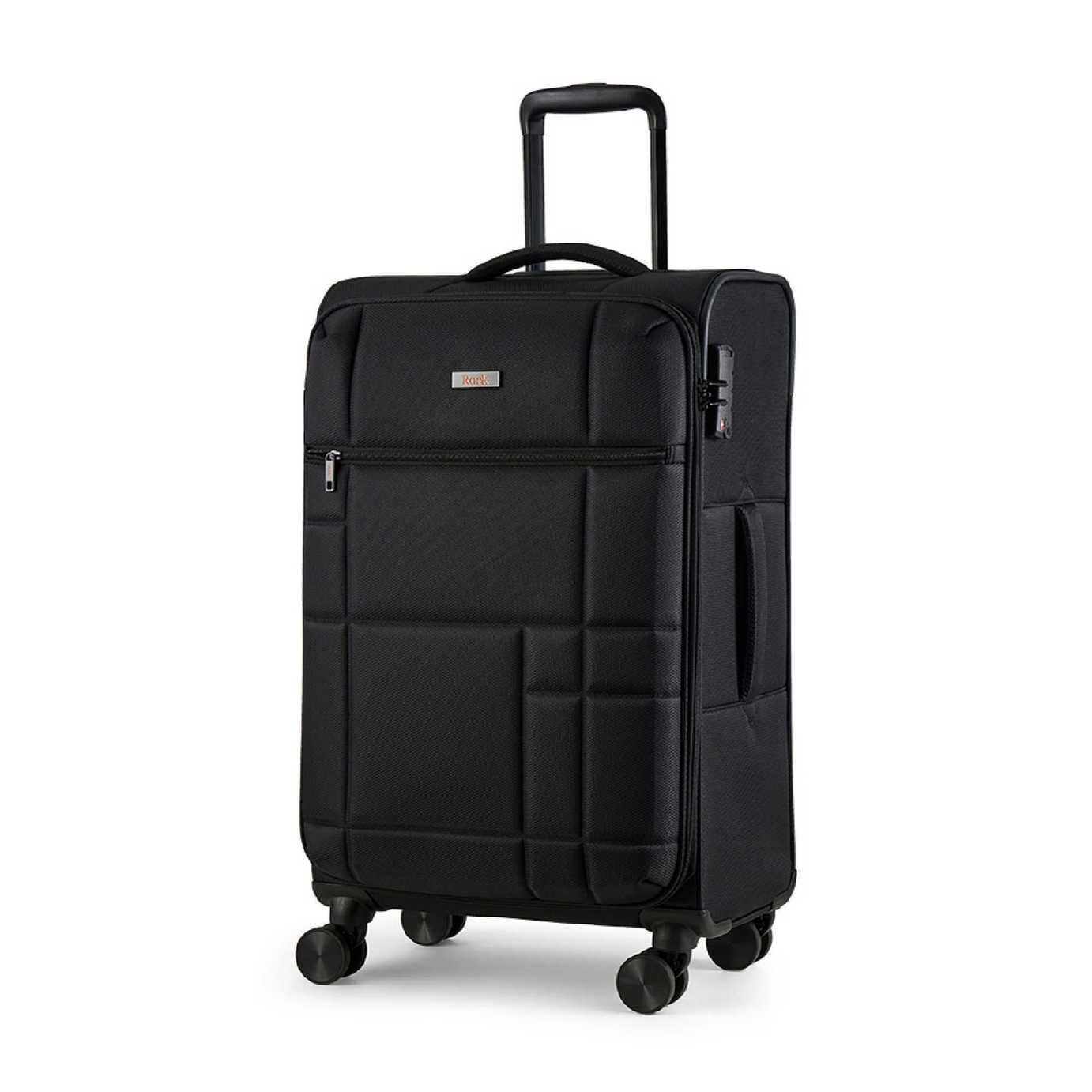 Rock 8 Wheel Soft Suitcase - Black