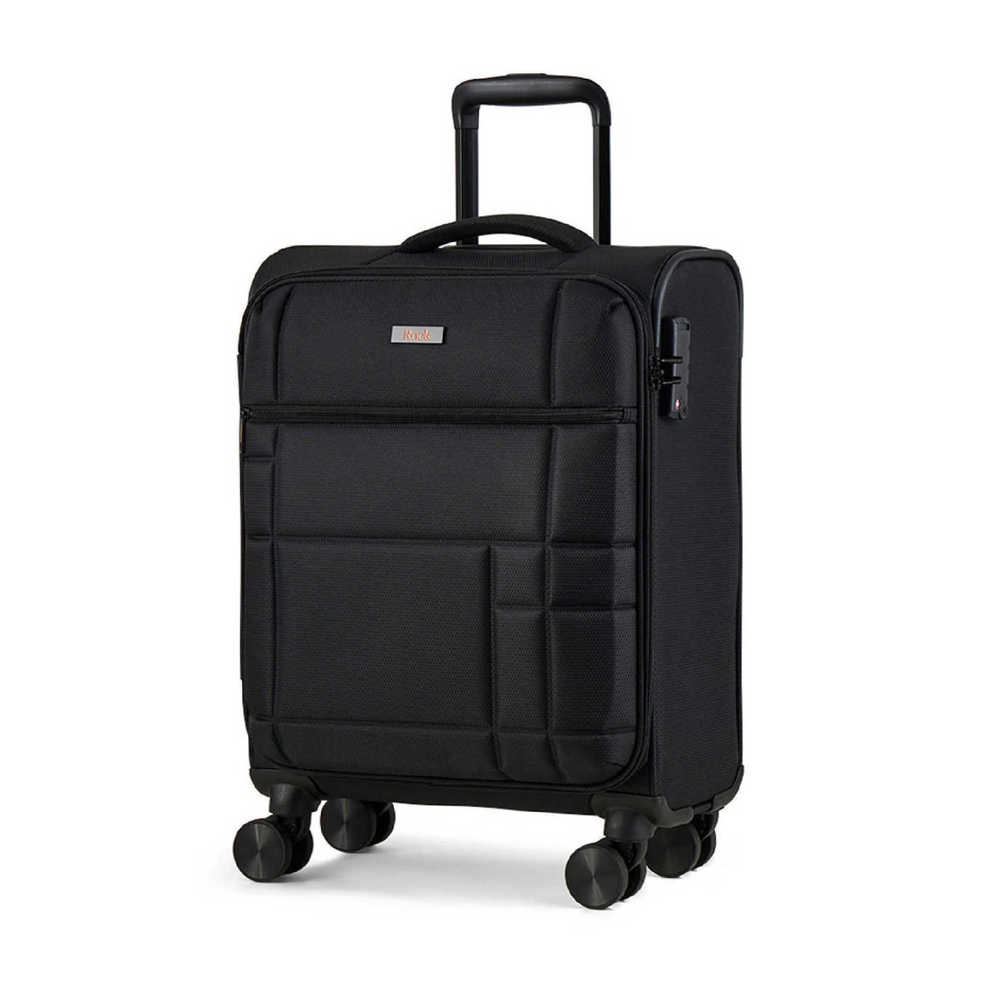 Rock 8 Wheel Soft Suitcase - Black