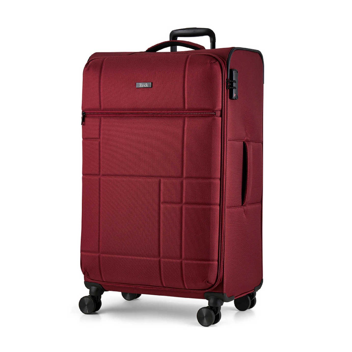 Rock 8 Wheel Soft Suitcase - Large, Red