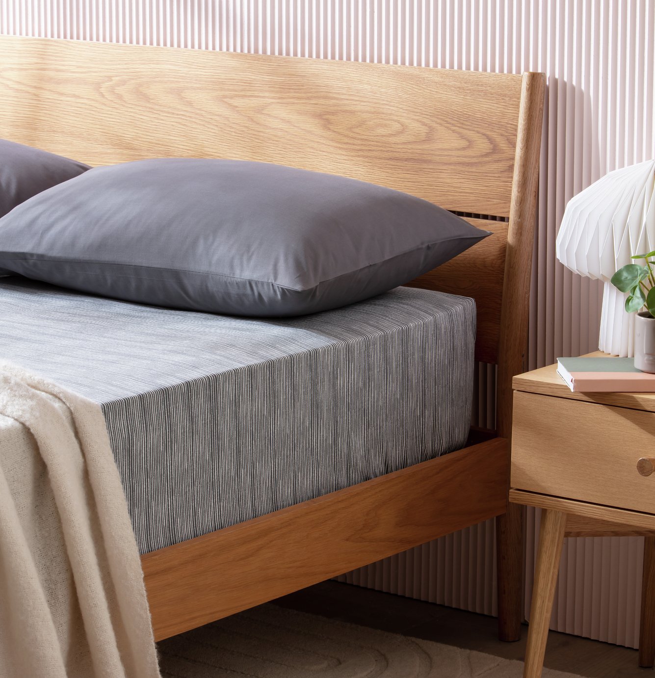 Habitat Stockholm Printed Fitted Sheet - Small double