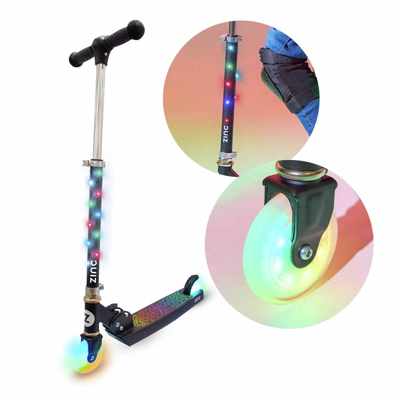 Zinc Moonwheel Folding Scooter