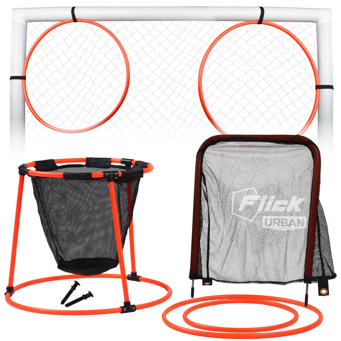 Football Flick Urban Skills Training Net, Goal and Hoop Set