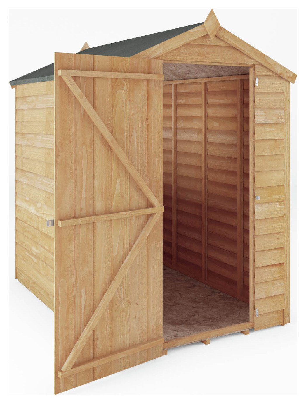 Mercia Wooden Overlap Windowless Shed 6 x 4ft